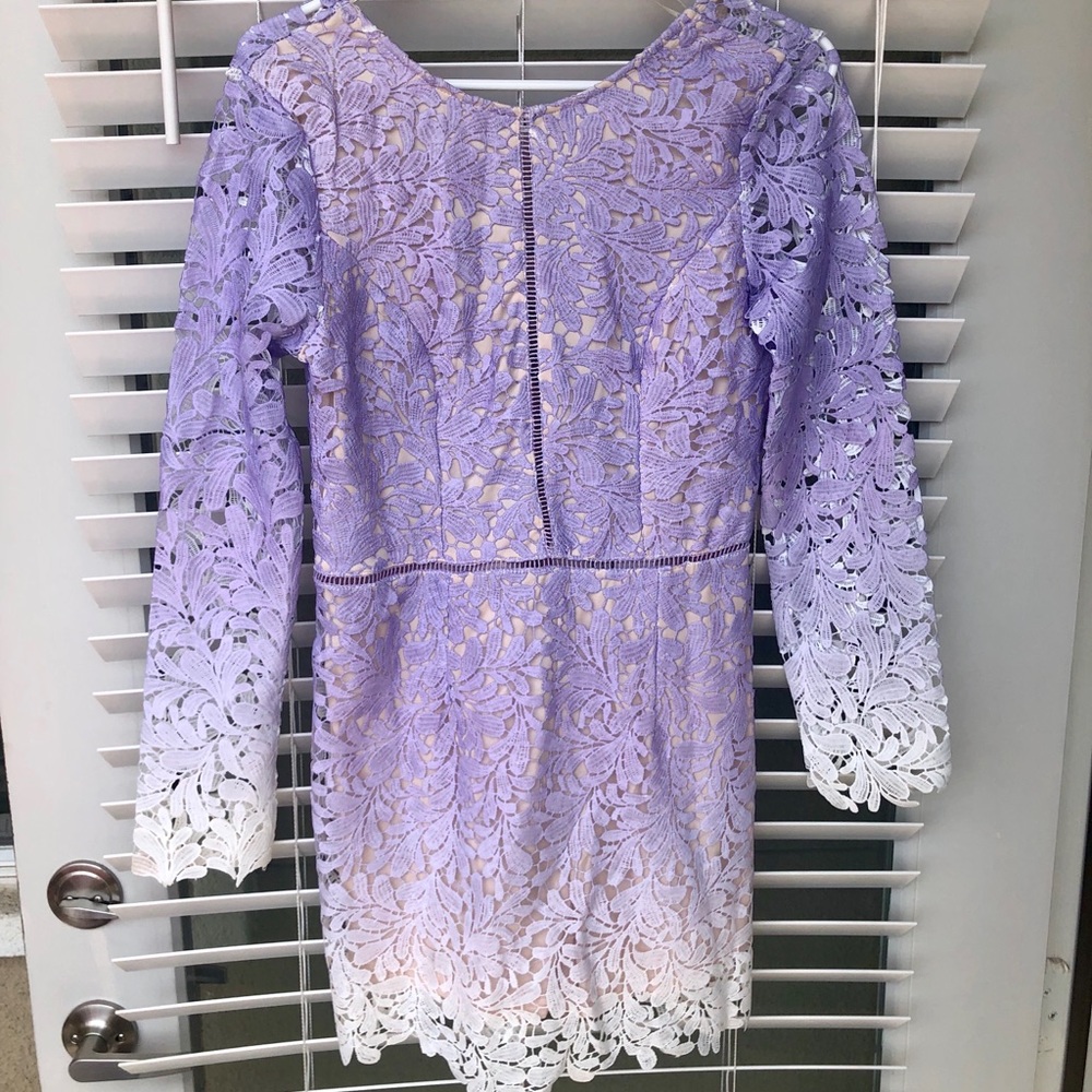 Lavender ombré lace romper